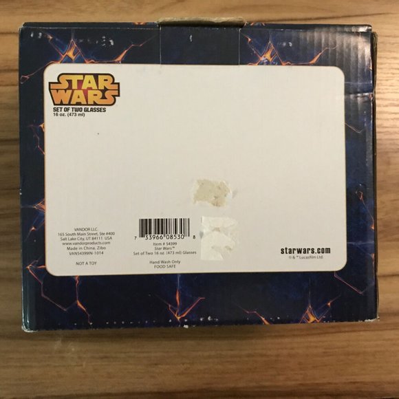 Star Wars Rebel Empire Set of 2 glass tumblers *NEW IN BOX*. - Picture 3 of 3